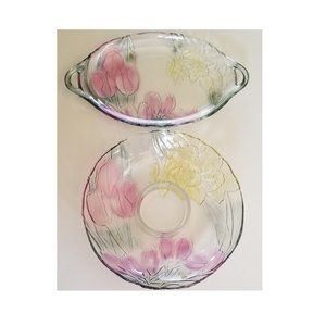 Blossom Oval Platter and Chip n Dip Platter